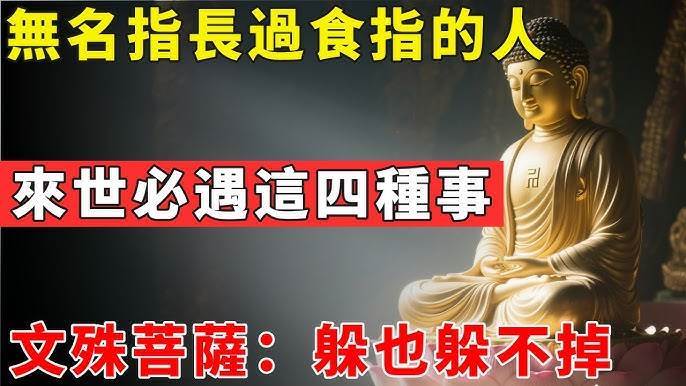 文殊菩薩說：無名指「長過食指」的人，來世必遇這4種事，躲也躲不掉