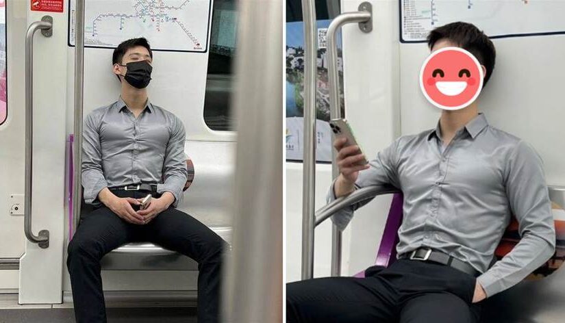 搭車遇到「肌肉襯衫帥哥」！拿掉口罩露「天菜級神顏」網友：跪求原地出道
