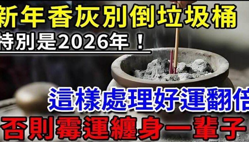新年香灰千萬別倒垃圾桶，這樣處理好運翻倍，否則霉運纏身一輩子！