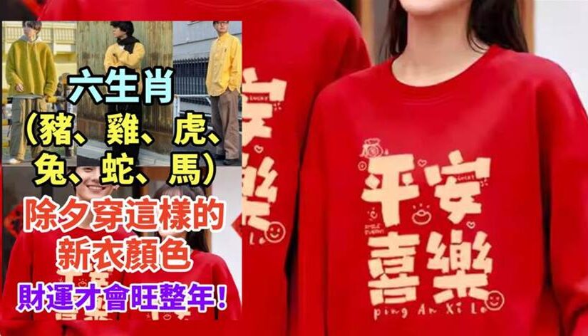 （生肖豬、雞、虎、兔、蛇、馬）除夕穿這樣的新衣顏色，財運才會旺整年！！