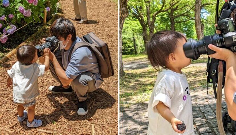 攝影師爸「想幫女兒拍照」！她一個箭步「緊貼鏡頭」最後成品曝光~