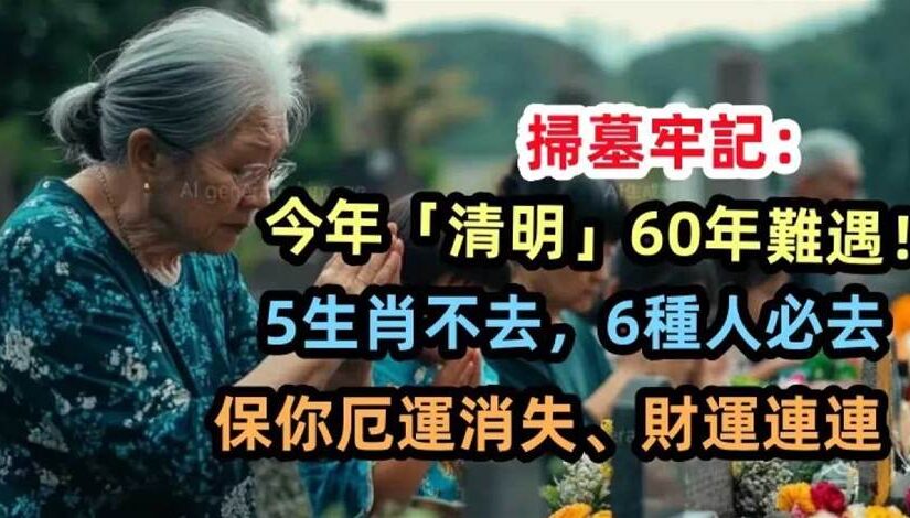 今年「清明」60年難遇！掃墓牢記：5生肖不去，6種人必去，保你厄運消失、財運連連