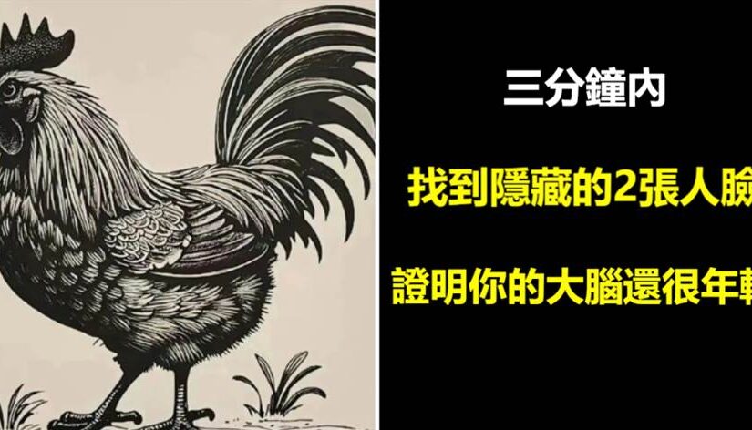 3分鐘內找到隱藏的2張人臉，證明你的大腦還很年輕