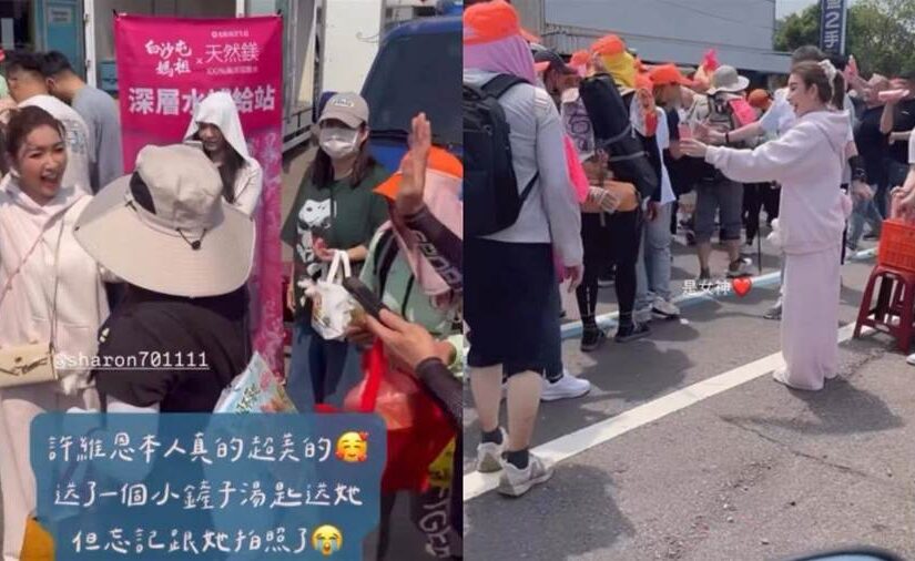 野生許維恩發結緣水！抗癌重生還願報恩，白沙屯媽祖「鑽轎腳」賜福