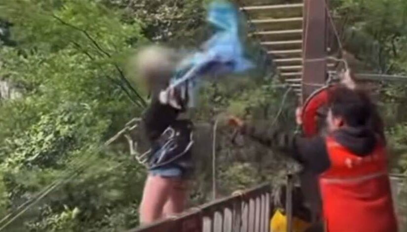 少女身披偶像應援旗，玩高空鞦韆墜谷慘死！明星發聲哀悼了