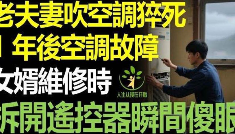 老夫妻吹空調猝死，1年後空調故障，女婿維修時，拆開擋板瞬間傻眼了！