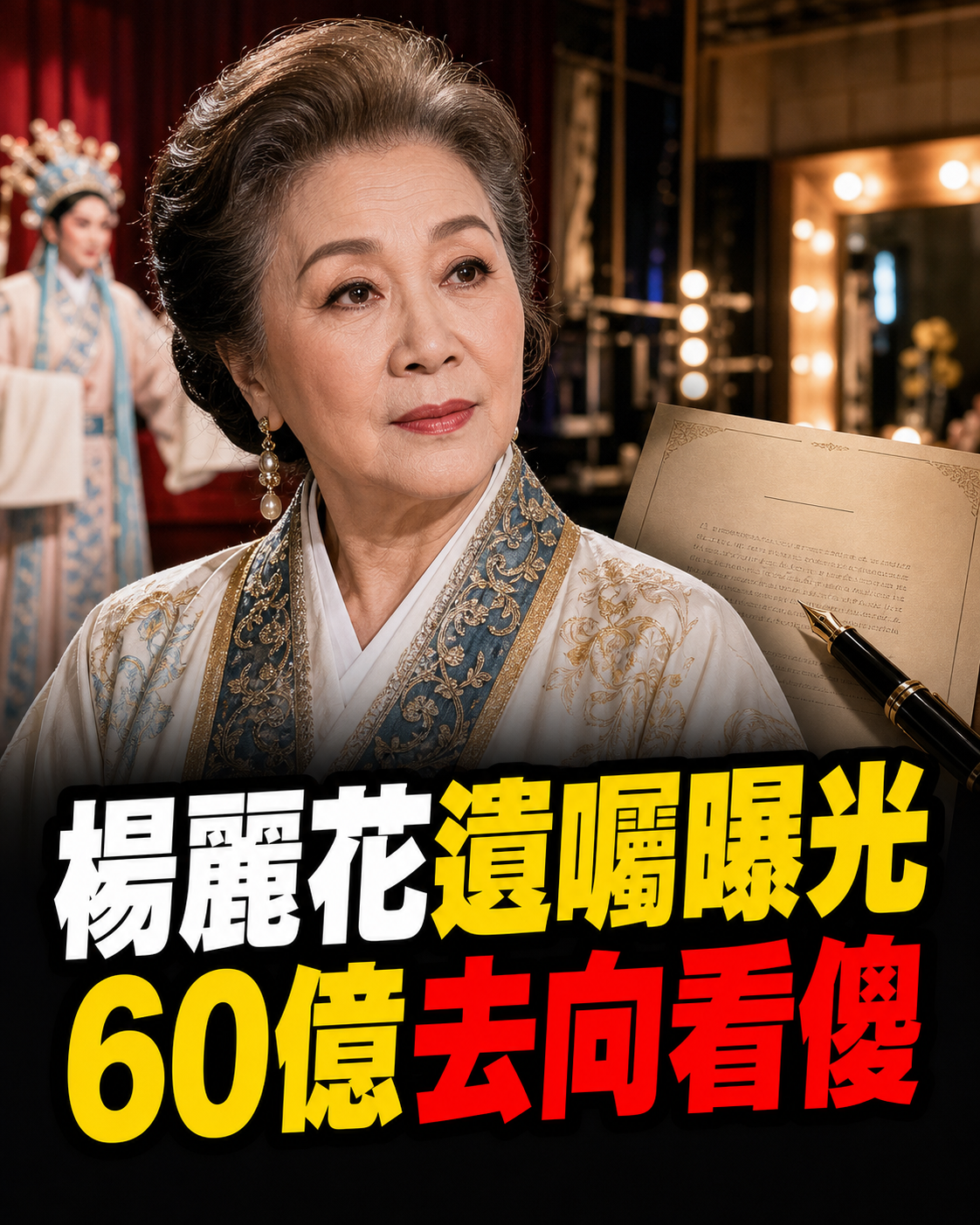 楊麗花80歲遺囑分配曝光,60億身家去向讓人全看傻