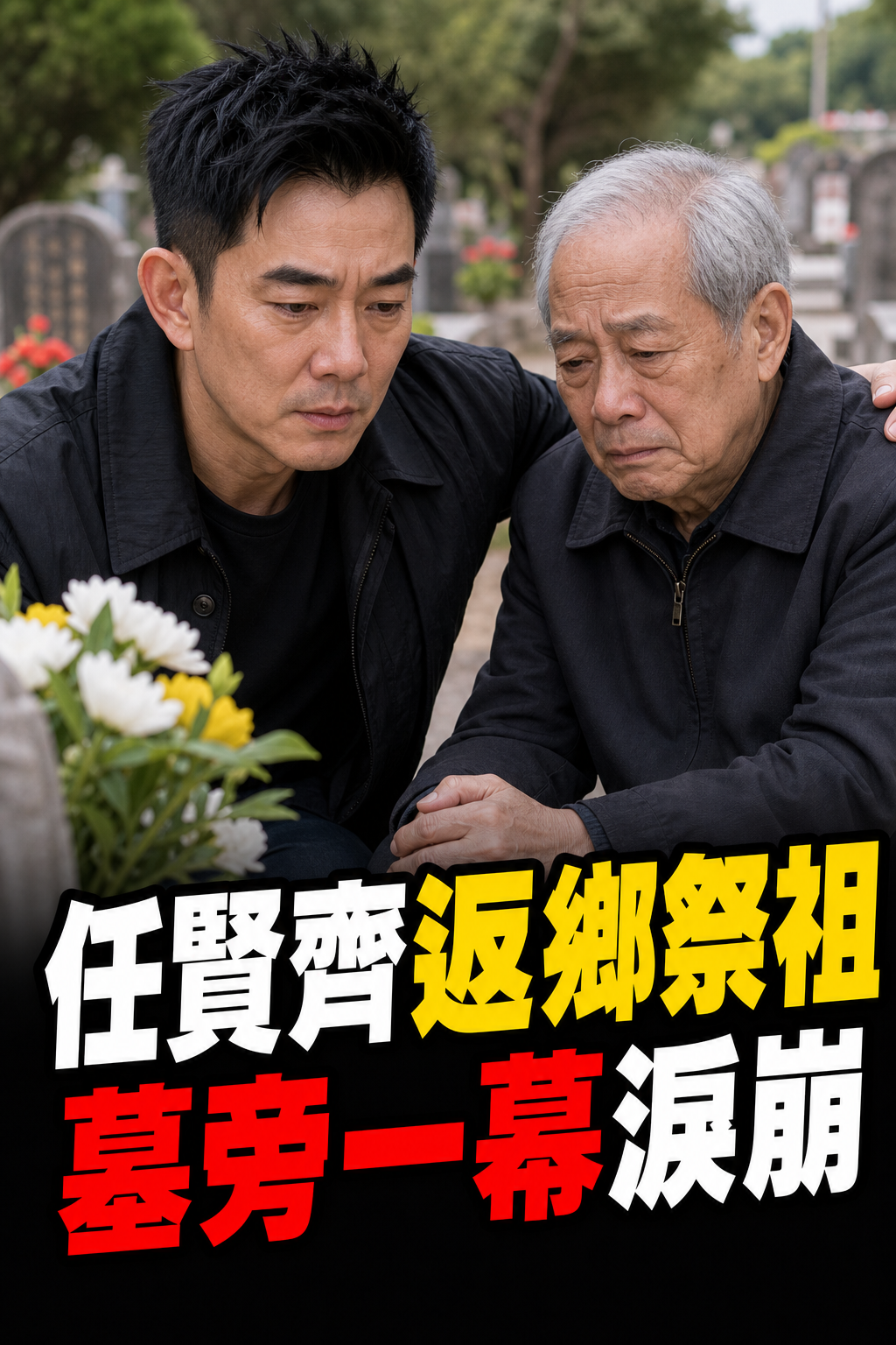 任賢齊陪父親返鄉祭祖,奶奶墓旁一塊碑讓父子哭到崩潰