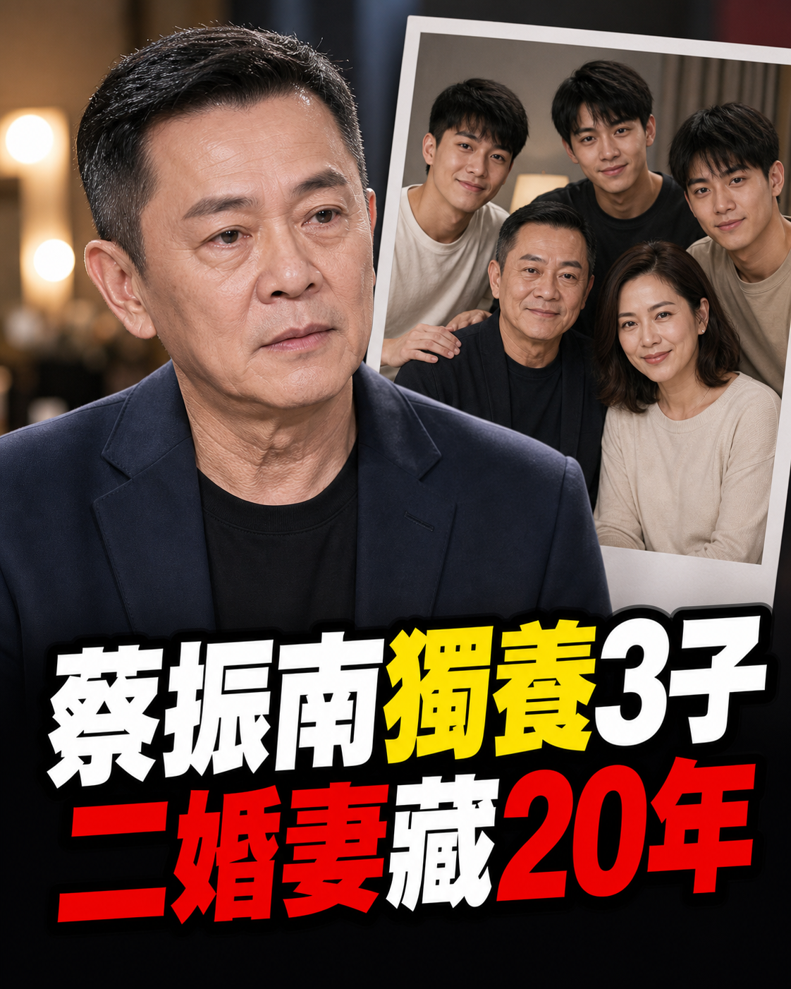 蔡振南獨養3子多年,二婚妻身分藏了20年,與蔡秋鳳往事再被翻出