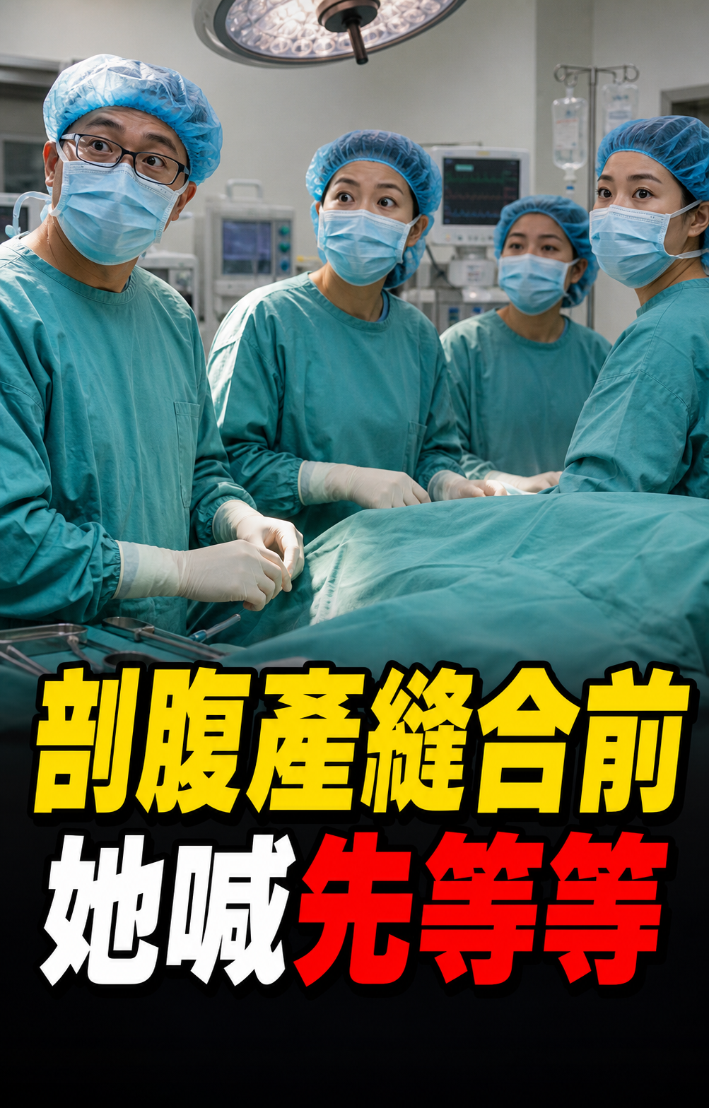 剖腹產縫合前她喊「先等等」，醫護再檢查才發現關鍵