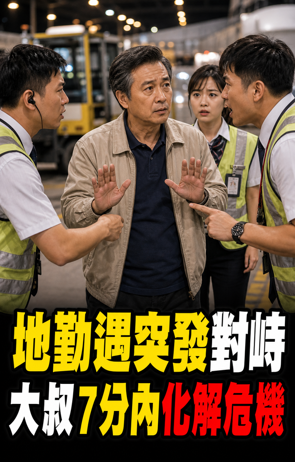 地勤人員遇突發對峙,大叔7分鐘內出手化解危機