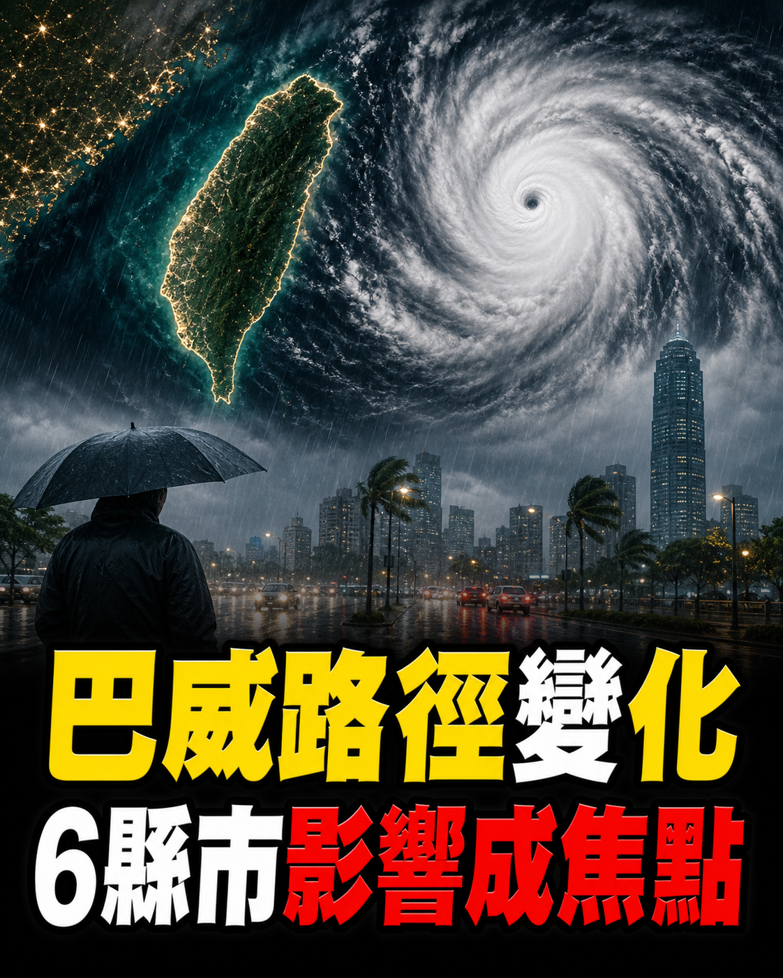 巴威颱風路徑變化曝光,6縣市是否受影響成焦點