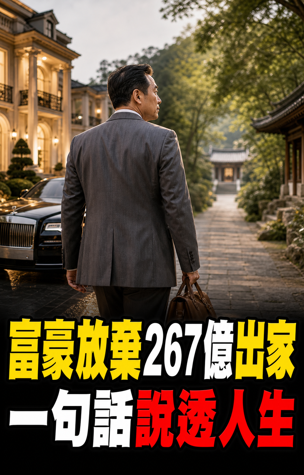 富豪一晚花掉十億後出家,主動放棄267億說出人生答案