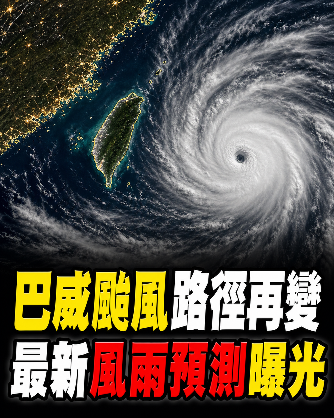 巴威颱風路徑再轉向,最新預測牽動各地風雨變化