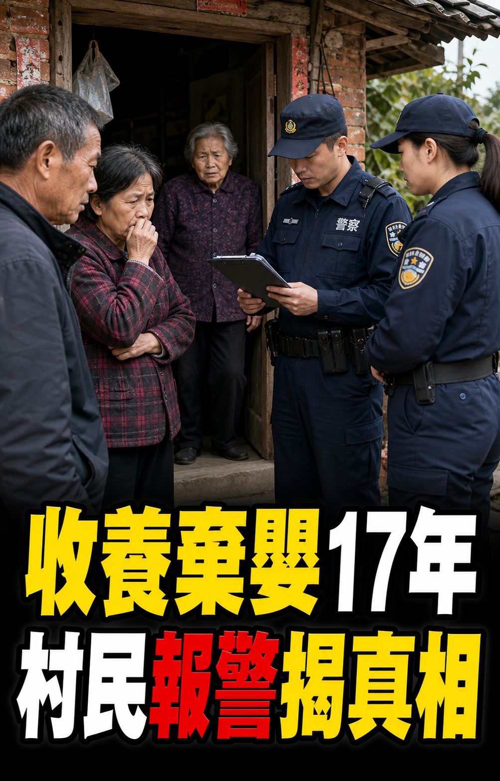 台南男子收養女嬰17年,村民察覺異樣後揭開背後真相