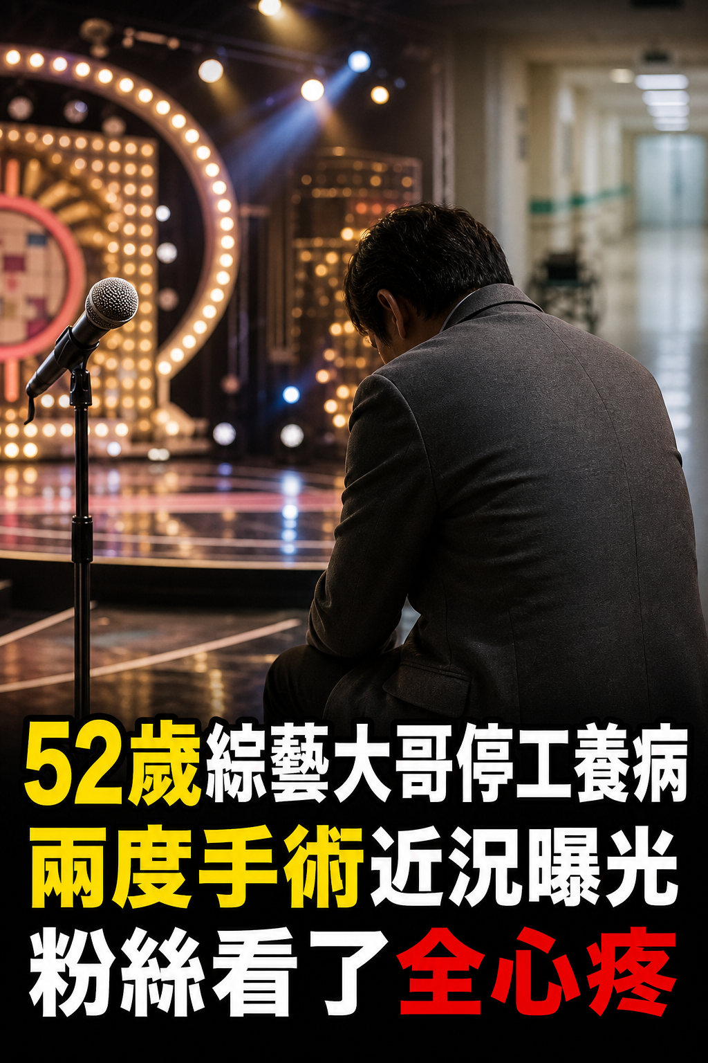 52歲綜藝大哥停工養病近況曝光,兩度手術後消瘦模樣,背後病況讓粉絲心疼