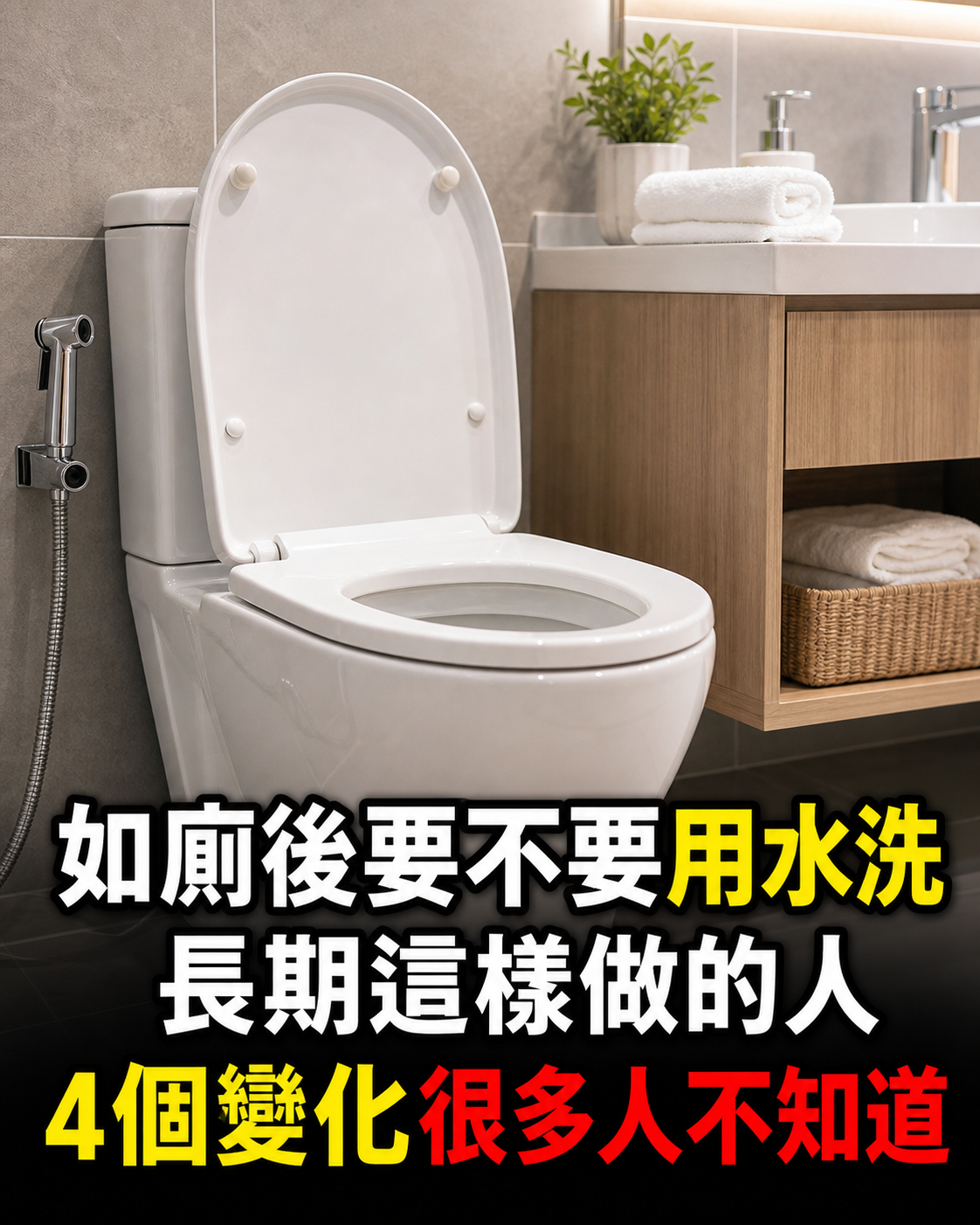 如廁後到底要不要用水清潔,長期這樣做的人,身體4個變化很多人不知道