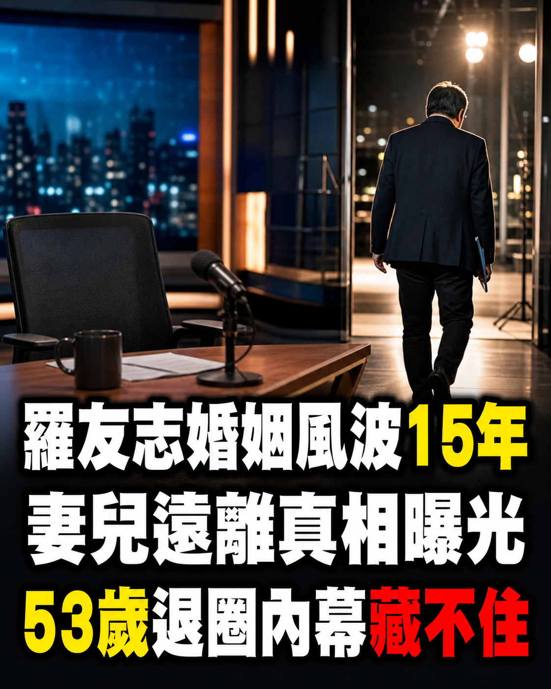 羅友志婚姻風波燒15年,妻兒遠離與于美人關係再被翻出,53歲退圈內幕藏不住