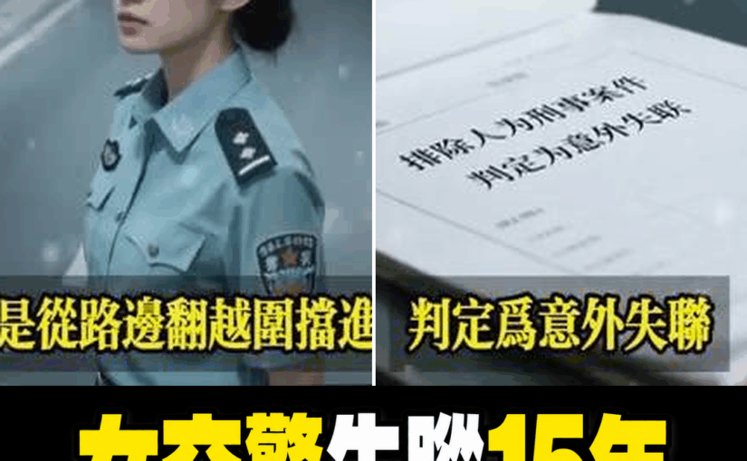 網路熱傳花蓮女交警失蹤15年竟在隧道現身，舊制服與缺頁檔案揭出驚人疑雲