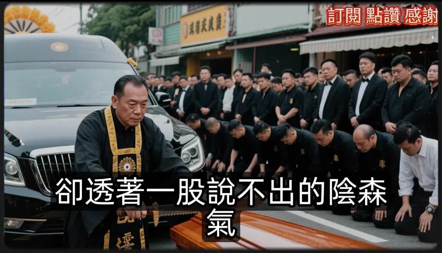 嘉義兇霸角頭出殯!百萬靈車「爆胎三次」道士怒劈棺材角,竟流出「一灘黑血」百名小弟嚇得集體下跪磕頭!