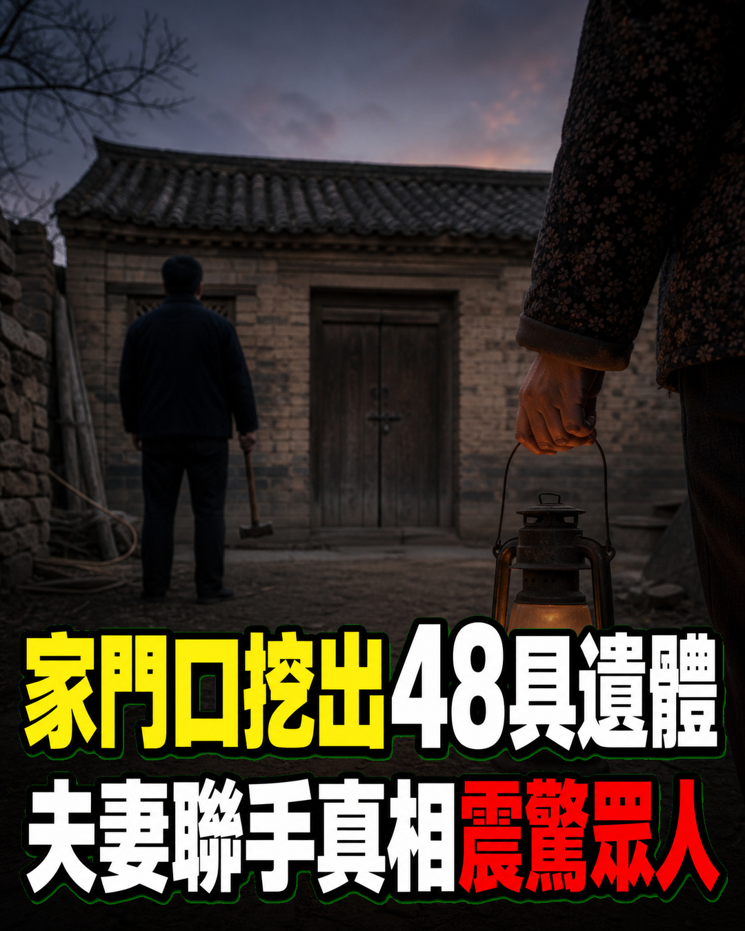 家門口挖出48具遺體，夫妻聯手犯案真相震驚眾人