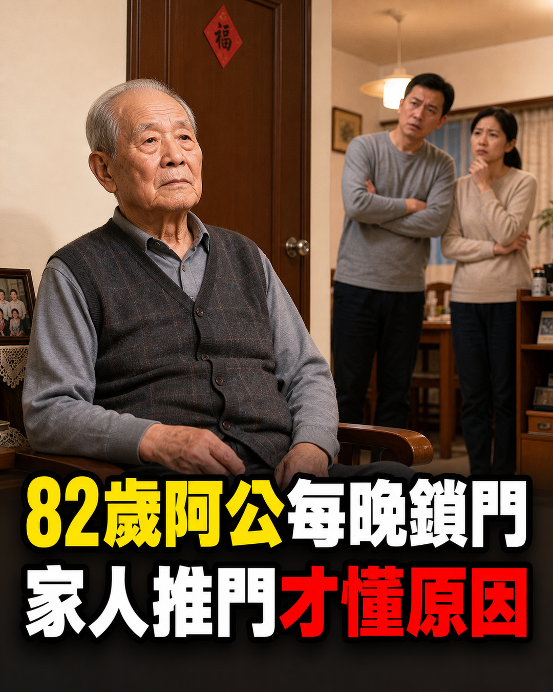 82歲阿公與印尼看護每晚鎖門獨處2小時，家人推門後才懂背後原因