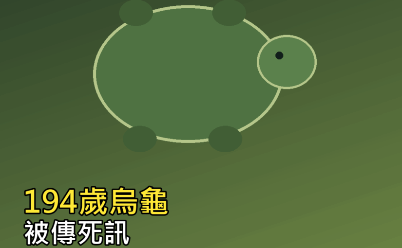 194歲烏龜被傳死訊又復活？全球最老陸地動物其實還在慢慢吃