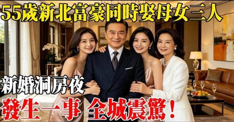 55歲新北富豪迎娶母女三人「洞房夜一件事」讓全城震驚