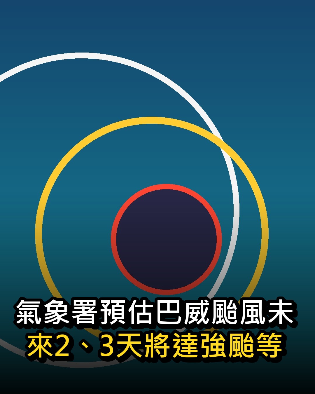 氣象署預估巴威颱風未來2、3天將達強颱等級