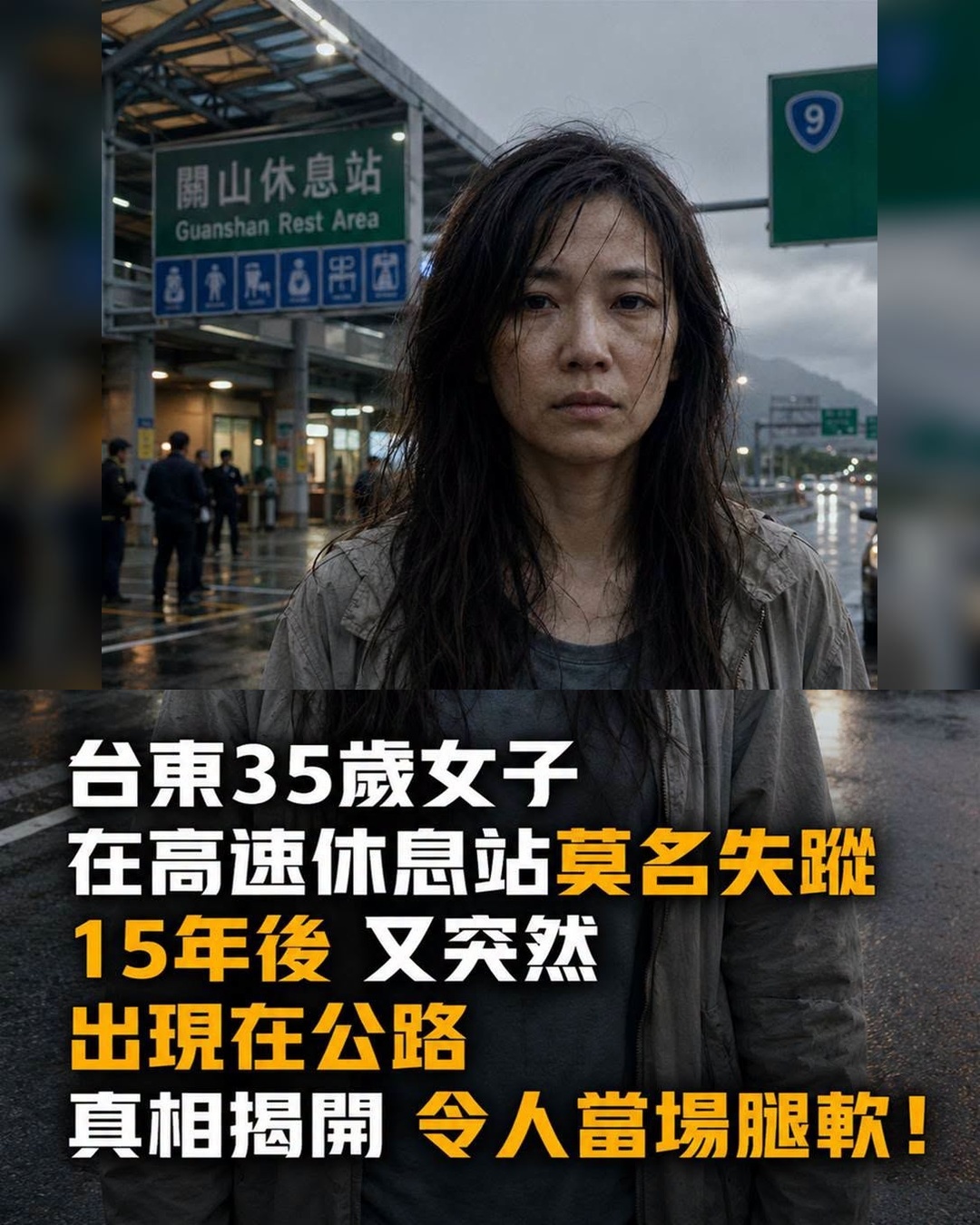 臺東35歲女子在高速休息站莫名失蹤，15年後又突然出現在公路，真相揭開令人當場腿軟！