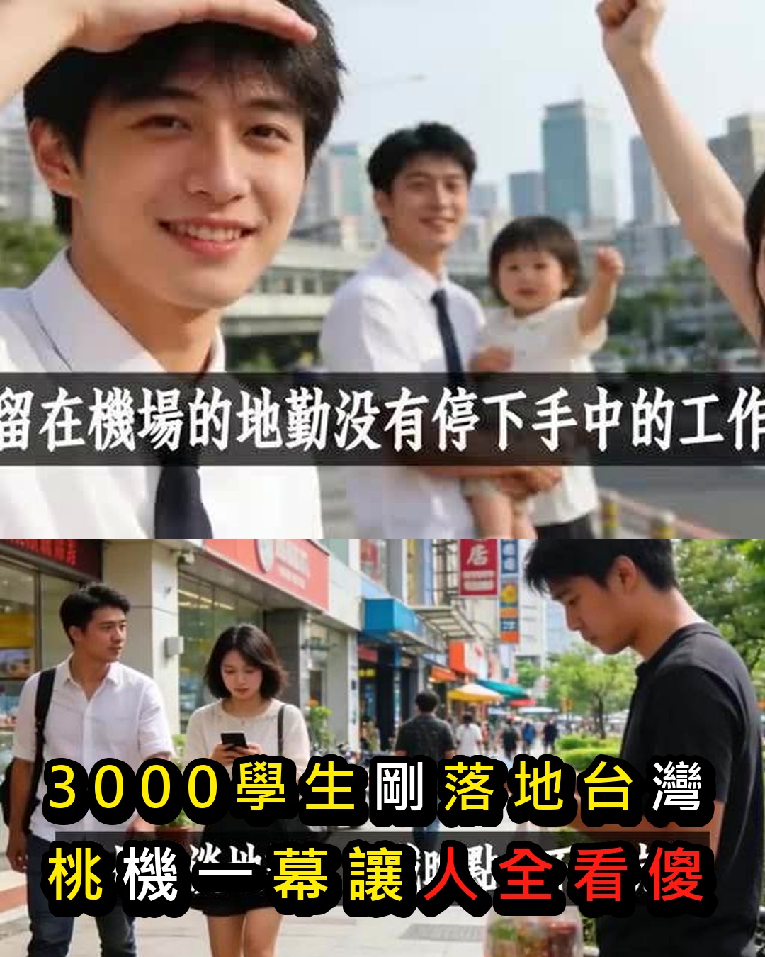 上海3000名學生赴台灣研學旅行,落地桃園機場時,世界觀全毀了