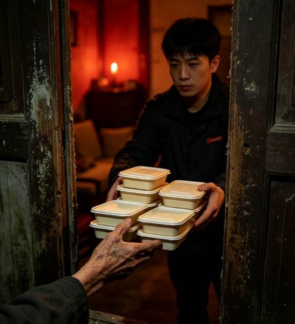 臺南獨居阿嬤每天深夜訂「十份便當」,外送員察覺異狀通報里長,進屋後看見真相