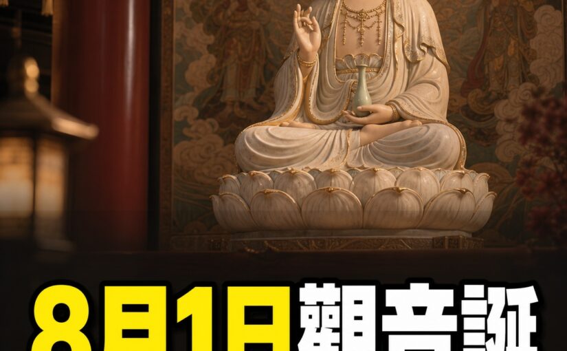 8月1日觀音誕，民俗習慣提醒起床後做1件事，為家人祈求平安