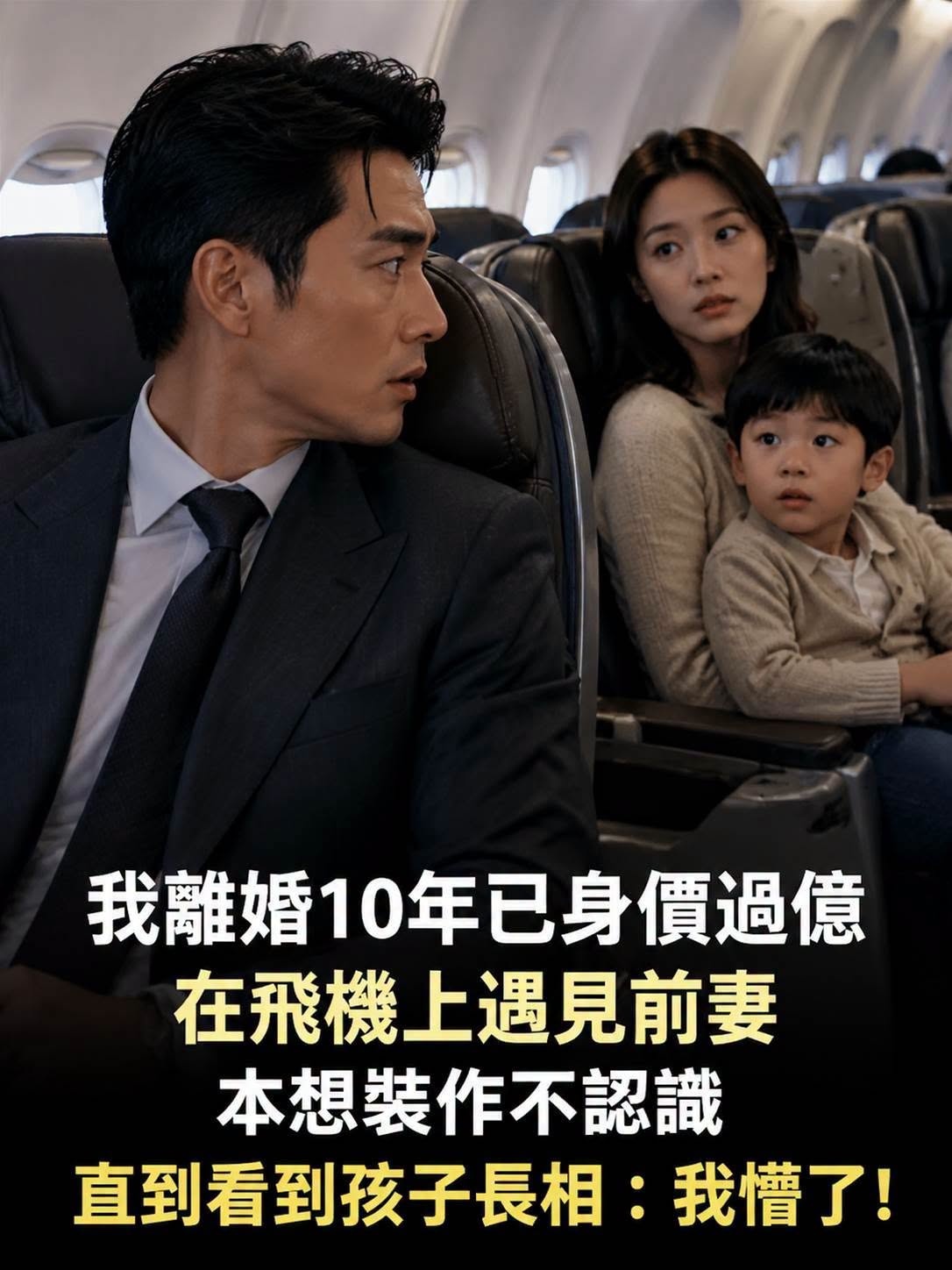 我離婚10年已身價過億,在飛機上遇見前妻,本想裝作不認識,直到看到孩子長相,我懵了!