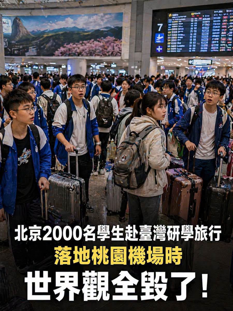 北京2000名學生赴台研學,抵達桃園機場後看見的景象讓他們重新思考文明
