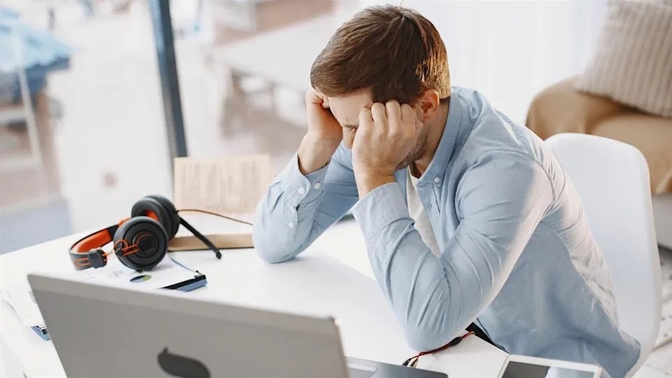求職壓力示意
