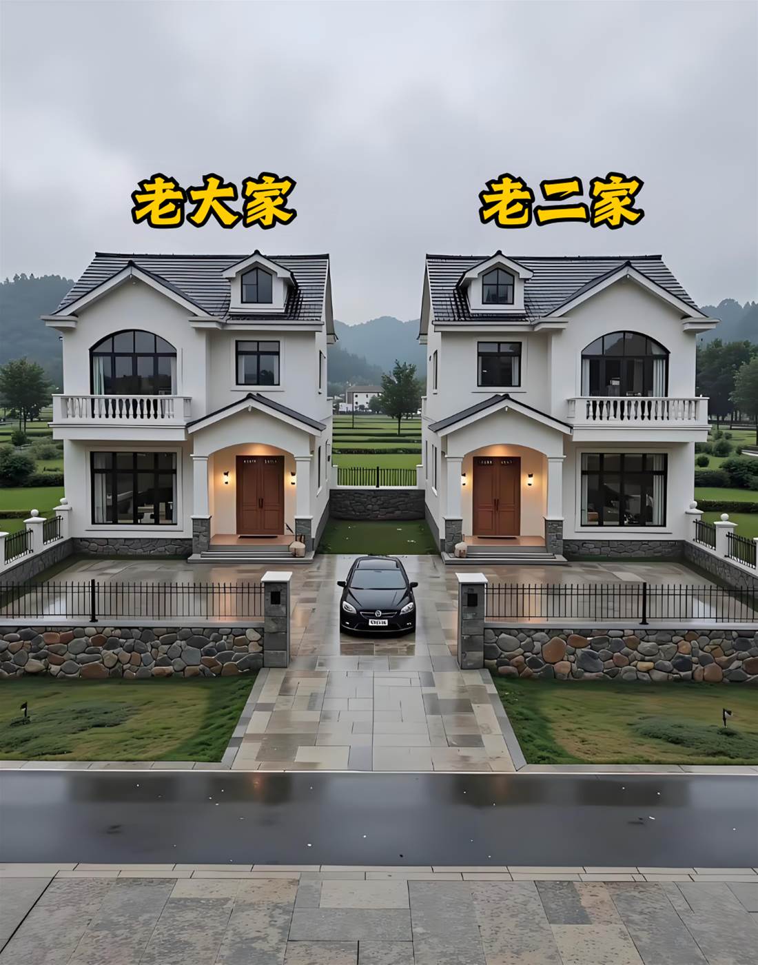 公婆替兄弟倆各蓋一棟房,大嫂卻當場喊「太偏心」!網友放大照片後全改口了