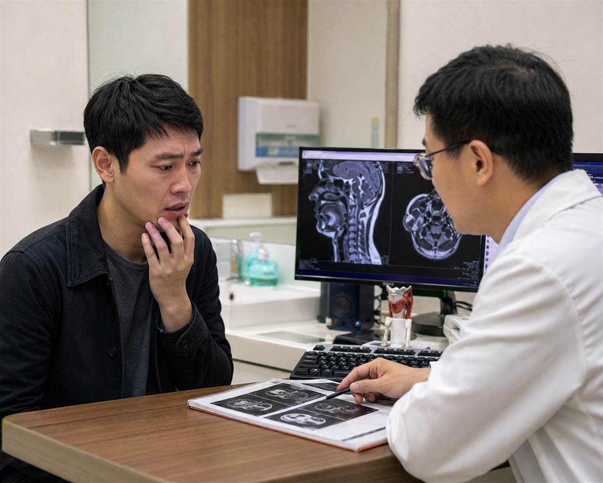 36歲男子舌頭白斑半年不痛,直到脖子摸到硬塊,醫師一句提醒讓他愣住