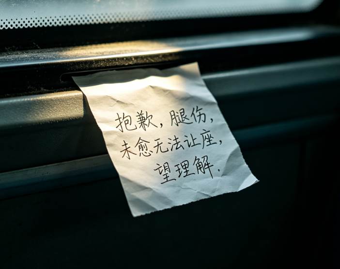 女軍人拒不給孕婦讓座,遭全網譴責,下車後留下紙條,開啟後所有人愣住!