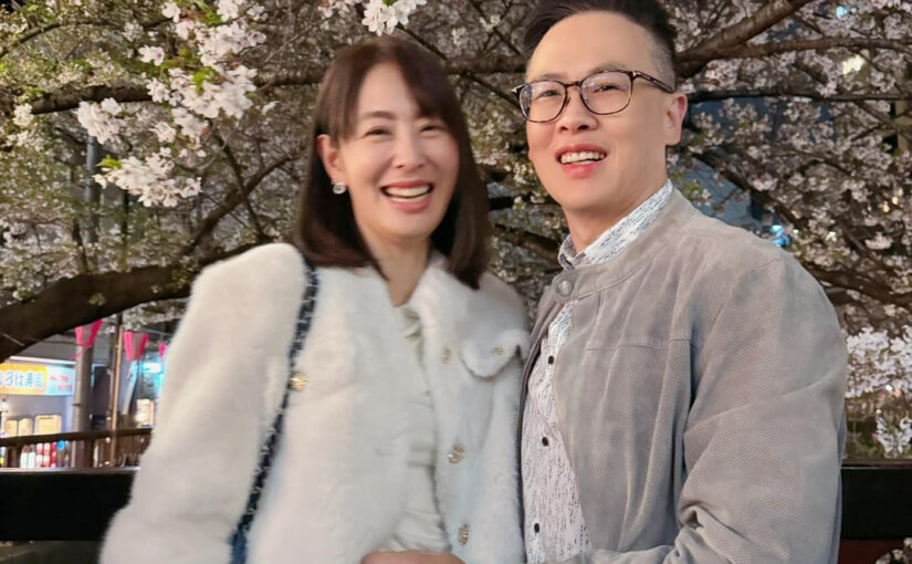 賈永婕夫妻櫻花樹下合照引爆「第四胎」猜測，老公一個動作讓她緊急發聲