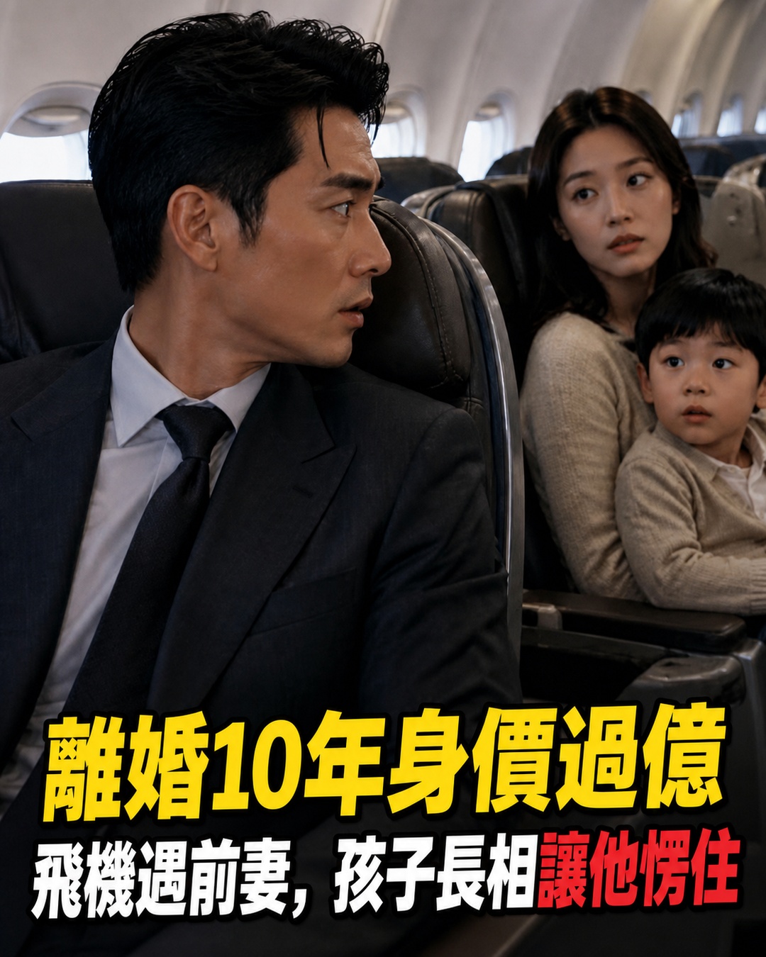 我離婚10年已身價過億,在飛機上遇見前妻,本想裝作不認識,直到看到孩子長相,我懵了!