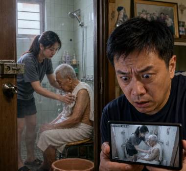 臺中20歲女保姆每次幫阿爸洗澡都鎖門,兒子偷裝監視器,畫面一齣直接驚呆了!