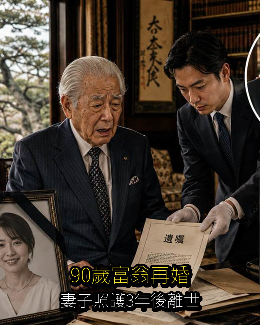 日本90歲富翁再婚! 年輕妻子照顧他3年後突然死亡! 保險箱裡藏著另一份遺囑