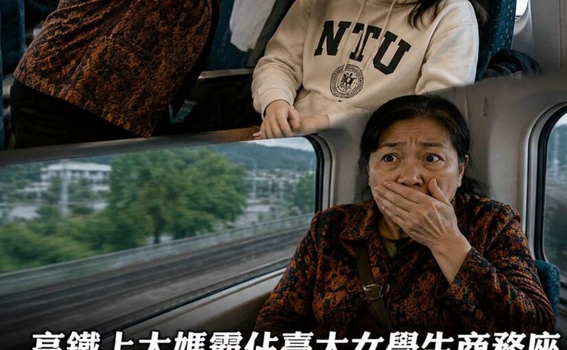高鐵上大媽霸佔臺大女學生商務座，遭拒後扇3巴掌，女孩沒鬧高鐵開出10分鐘後，大媽嚇傻了！