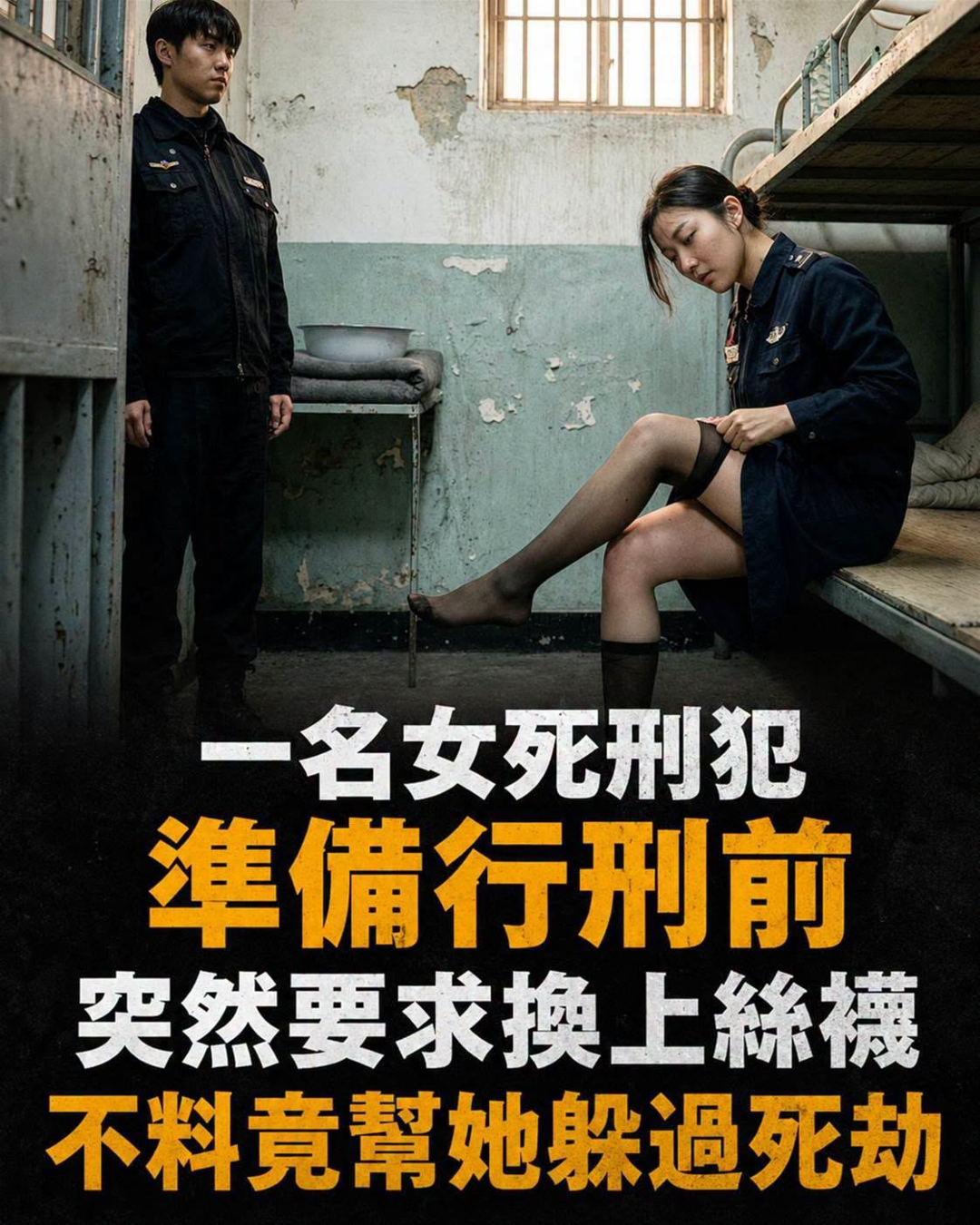重慶26歲女死刑犯行刑前只求穿絲襪,檢察官看見她右腿後,命案突然翻轉