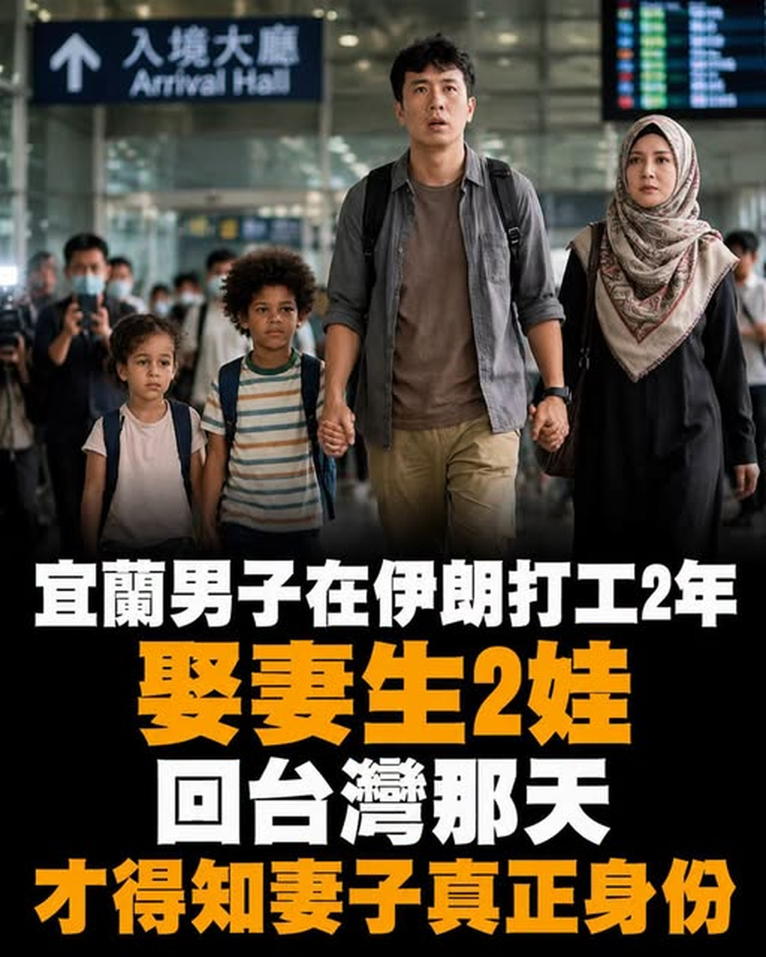 宜蘭男在伊朗娶妻生2娃,返台交證件後,妻子身分竟冒出關鍵疑點