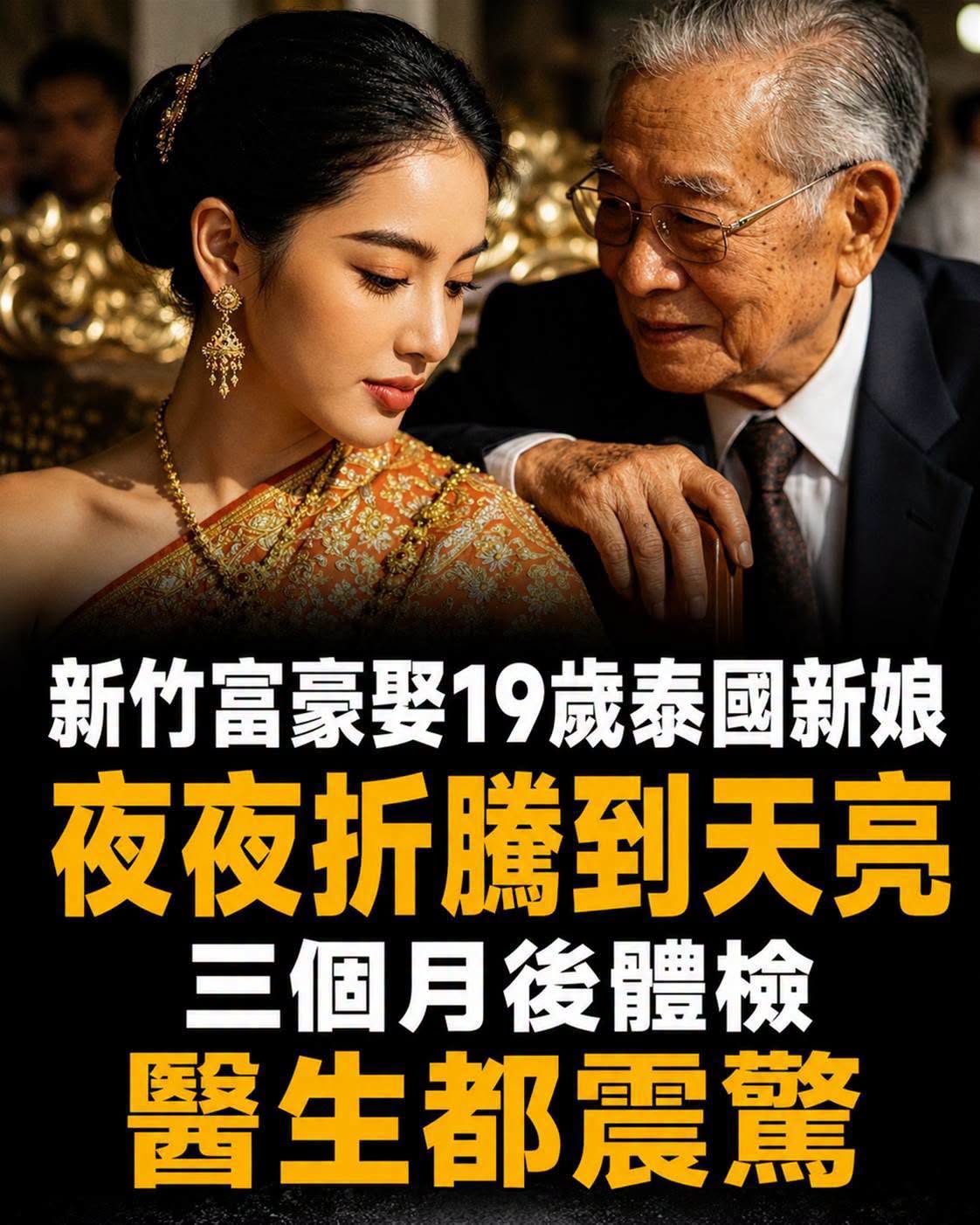 19歲嫁82歲新竹富商,夜夜被要求做奇怪訓練,3個月後醫師看完報告追問一句話