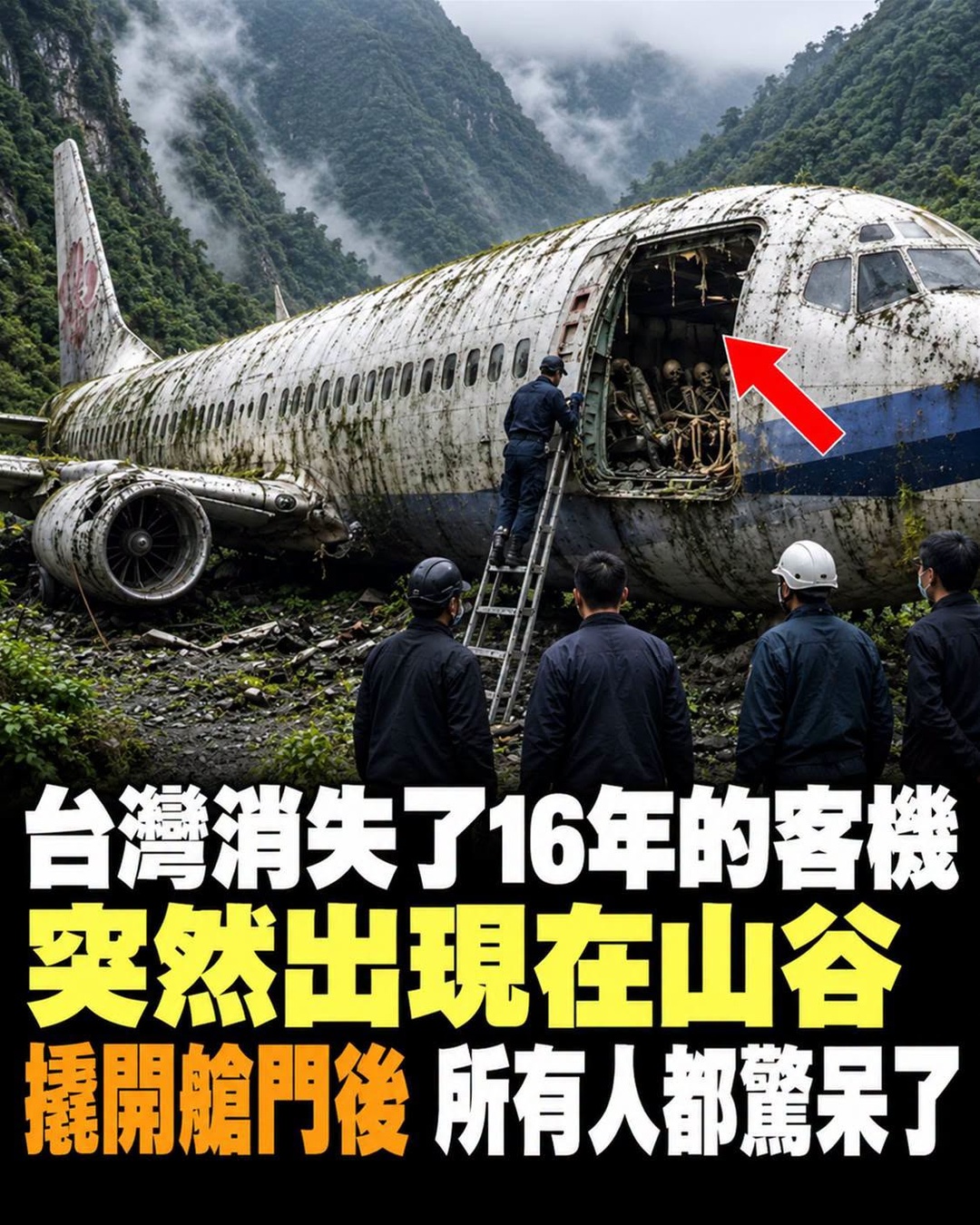 消失16年的客機突然現身山谷，艙門被撬開後裡面景象讓人愣住