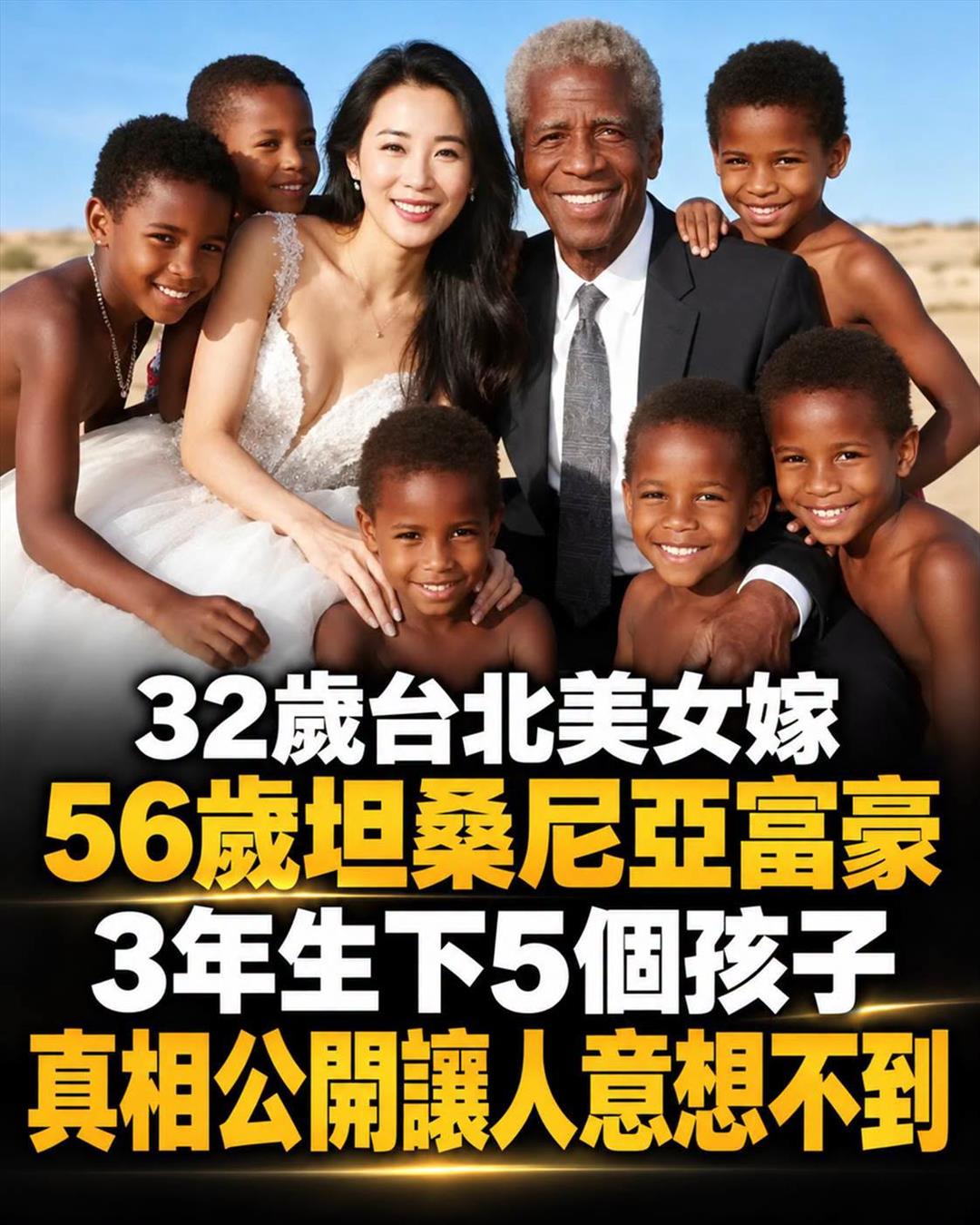 32歲台北女嫁56歲坦尚尼亞商人，3年生5個孩子後才發現豪宅竟成華麗牢籠