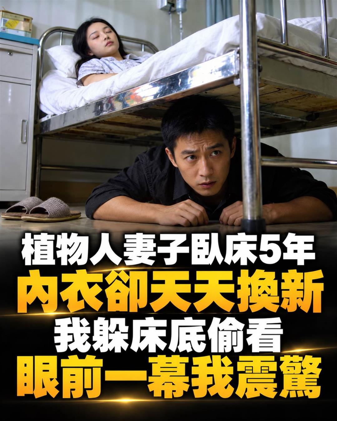 植物人妻子臥床5年,內衣卻天天換新,他躲床底看到的真相讓人心寒